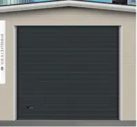 Porte sectionnel rainuré woodgrain ral9010webp