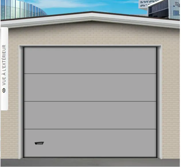 Portail sectionnel résidentielle motorisé panneau lisse