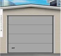 Porte sectionnel lisse gris 9006