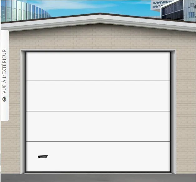 Porte sectionnel lisse blanche