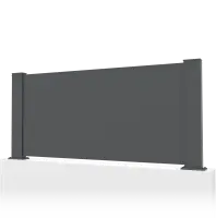 Clôture aluminium pleine grise anthracite