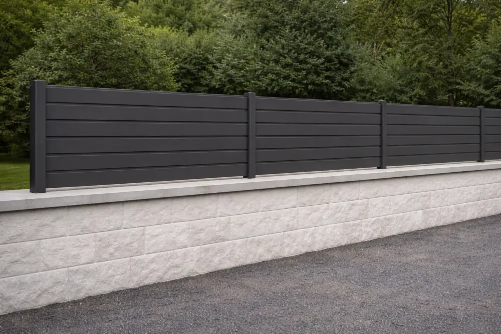 clôture aluminium persienne