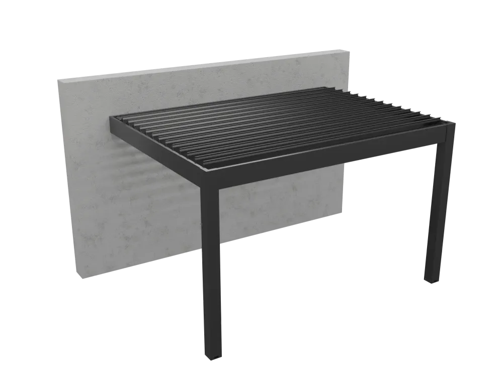 Pergola bioclimatique adossée aluminium performance