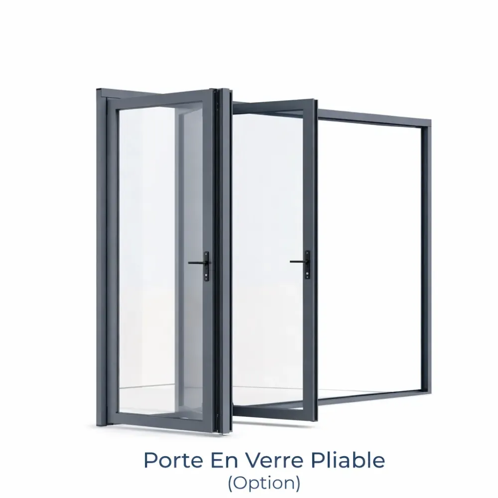 PORTE EN VERRE PLIABLE