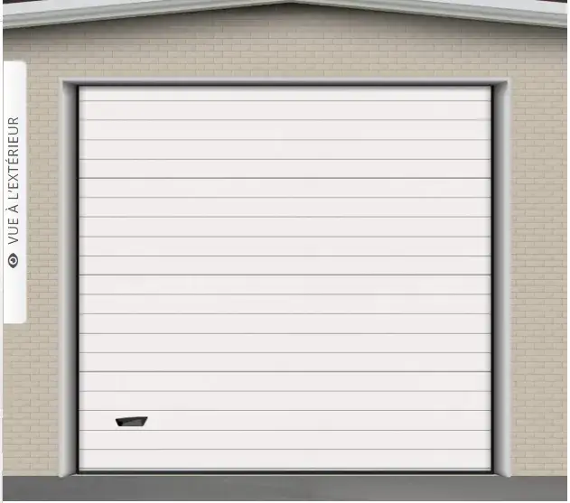 Porte de garage sectionnelle résidentielle en aluminium