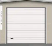 Porte sectionnel rainuré woodgrain ral9010