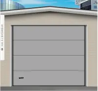 Porte sectionnel lisse grise anthracite 7016