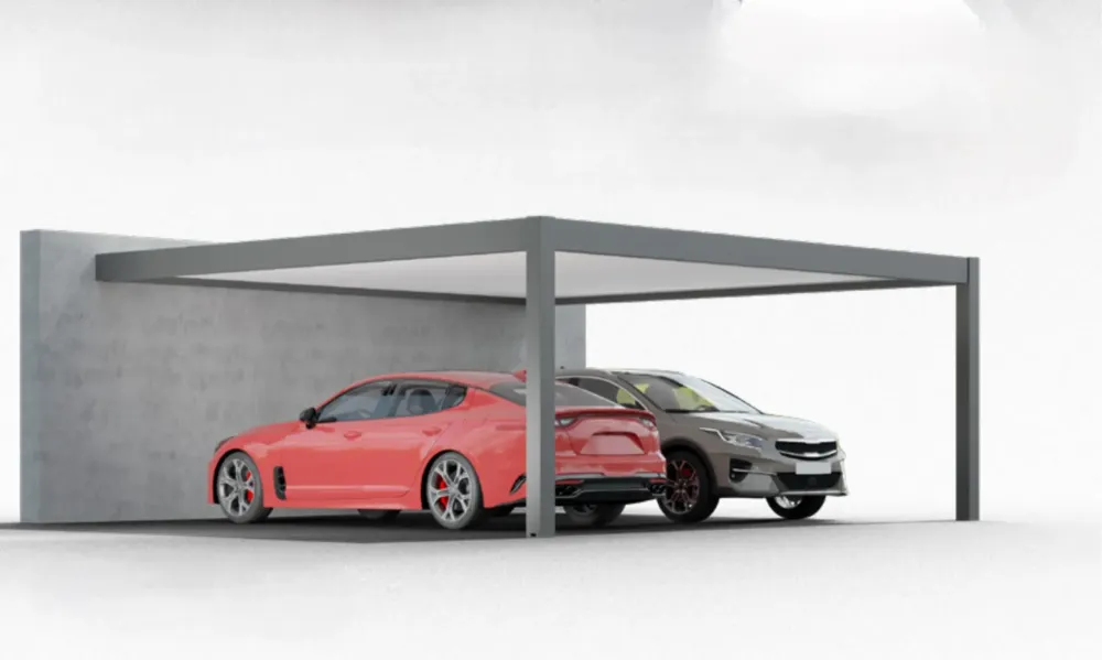 Carport aluminium BAIONA 2P – Adossé