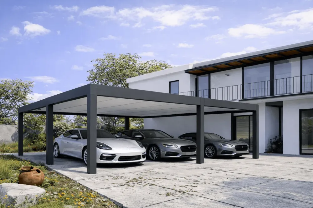 Carport aluminium BAIONA 6P – Autoportant