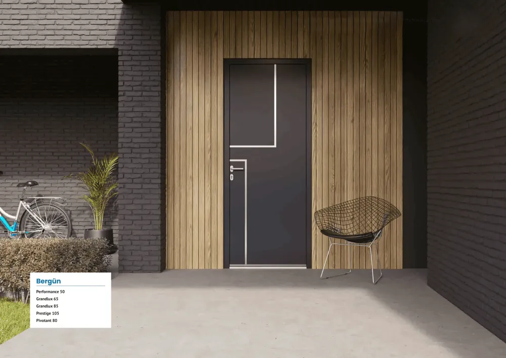 Porte d’entrée aluminium design modern BERGÜN